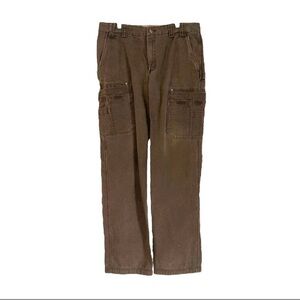 Duluth Trading Co. Firehose Work Pants Tall Length 37x36 Medium Brown